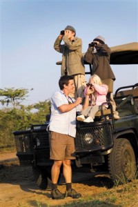 famille en safari
