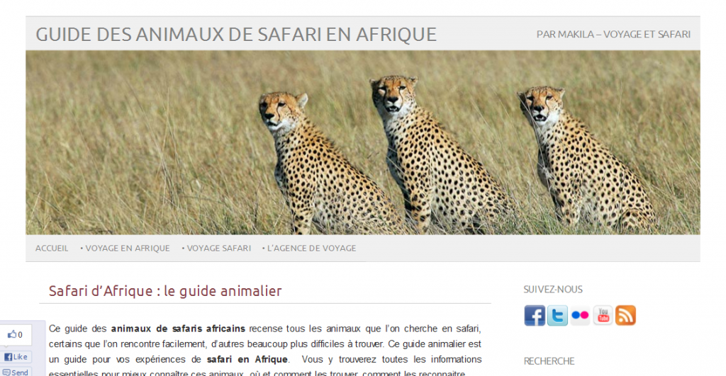 Le Guide des Animaux de safari en Afrique